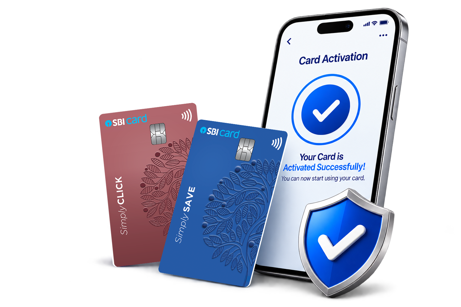 Credit card activation visual